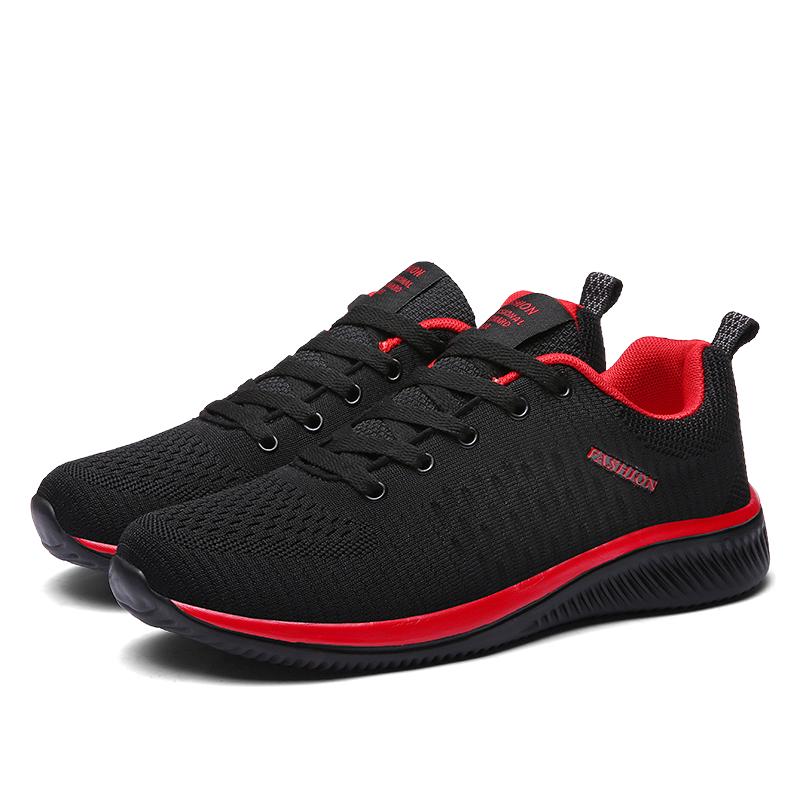 TUINANLE Sportschuhe für Herren, Schuhe, Sneakers, schwarze Schuhe, lässige Herren- und Damen-Strick-Sneaker, atmungsaktiv, sportlich, Laufen, Gehen, Fitnessstudio 44 rot von Joom DACH