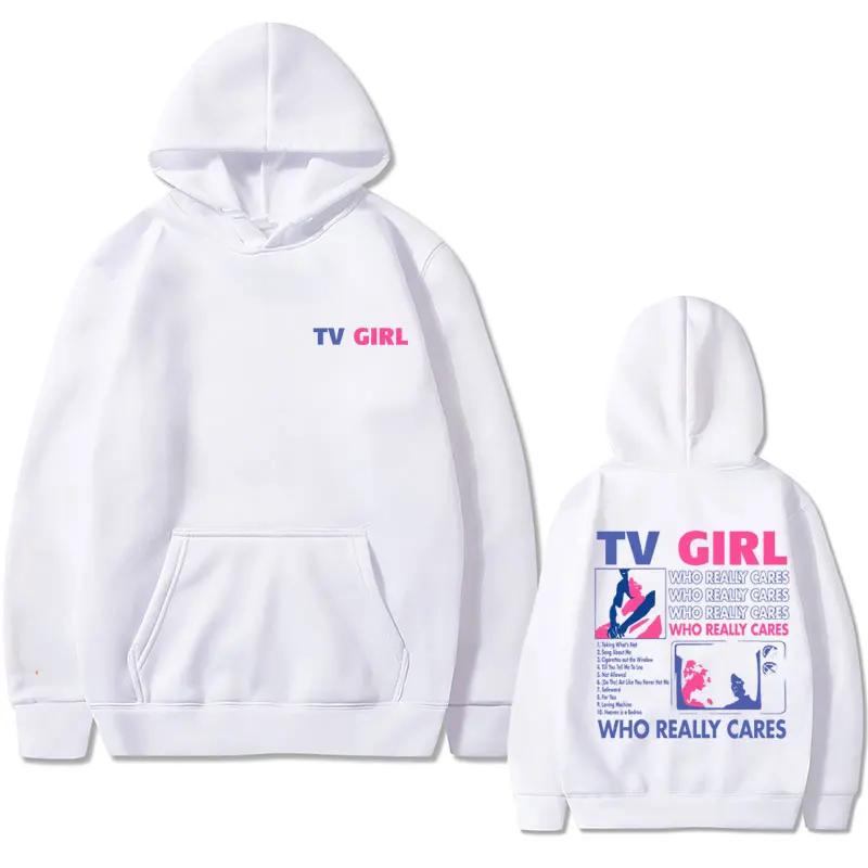 TV Girl Hoodie Who Really Cares Album Print Männer Frau Hoodies Kapuzenpullover Harajuku Pullover Trainingsanzug Unisex Kleidung S von Joom DACH