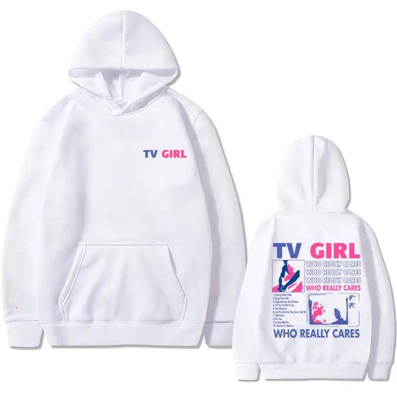 TV Girl Hoodie Who Really Cares Album Print Männer Frau Hoodies Kapuzenpullover Harajuku Pullover Trainingsanzug Unisex Kleidung S von Joom DACH