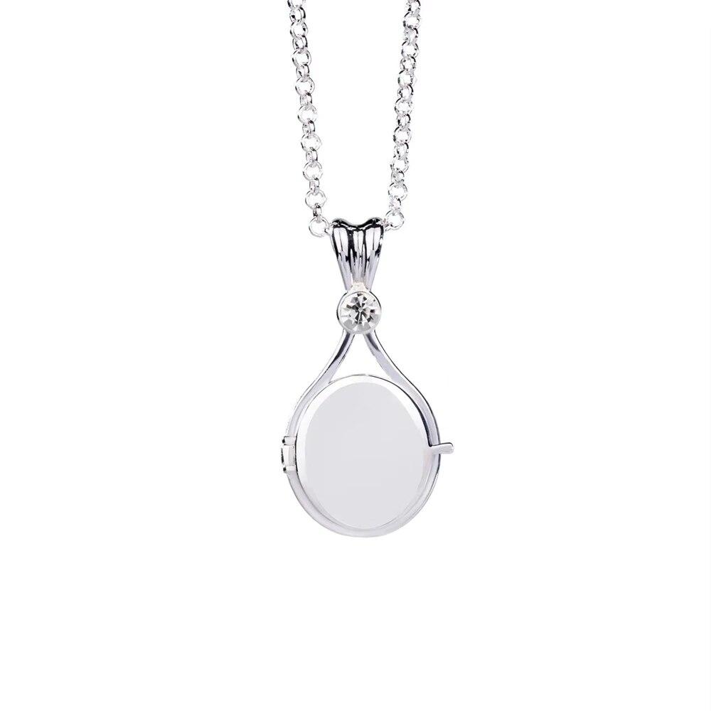 TV H2O Öffnende Shell Anhänger Halskette Frauen Mode Gilrs Meerjungfrau Kristall Silber Farbe Kupfer Zirkon Choker Schmuck Zubehör von Joom DACH