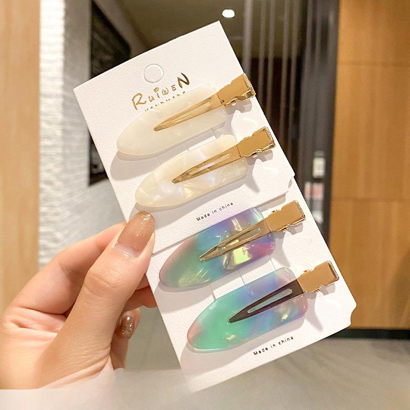Tägliche, einfache, nahtlose Haarspange aus Säurewachs, mehrfarbige Pony-Clip, traumhafte, bunte Entenmund-Clip, alle Haar-Accessoires für Mädchen von Joom DACH