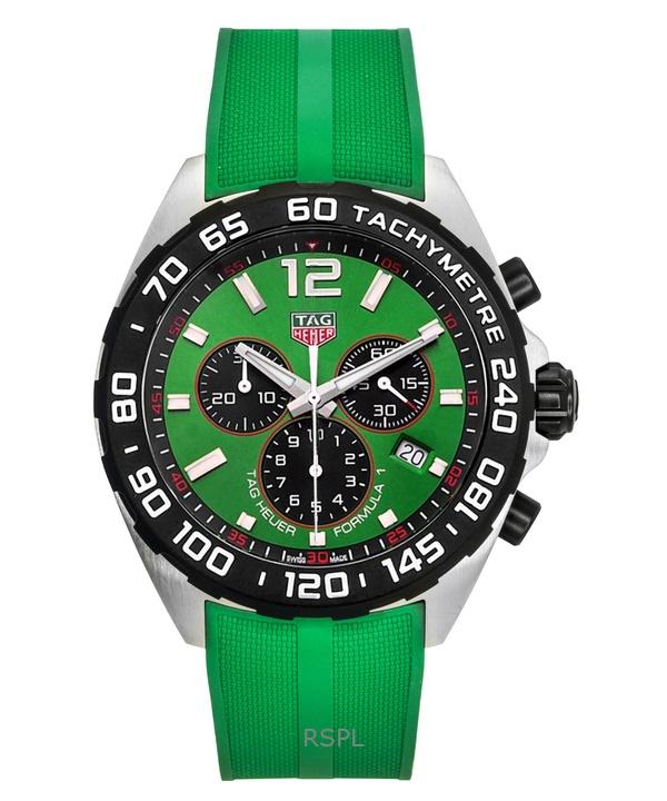 Tag Heuer Formula 1 Chronograph Kautschukarmband Grünes Zifferblatt Quarz Taucheruhr CAZ101AP.FT8056 200M Herrenuhr grün von Joom DACH