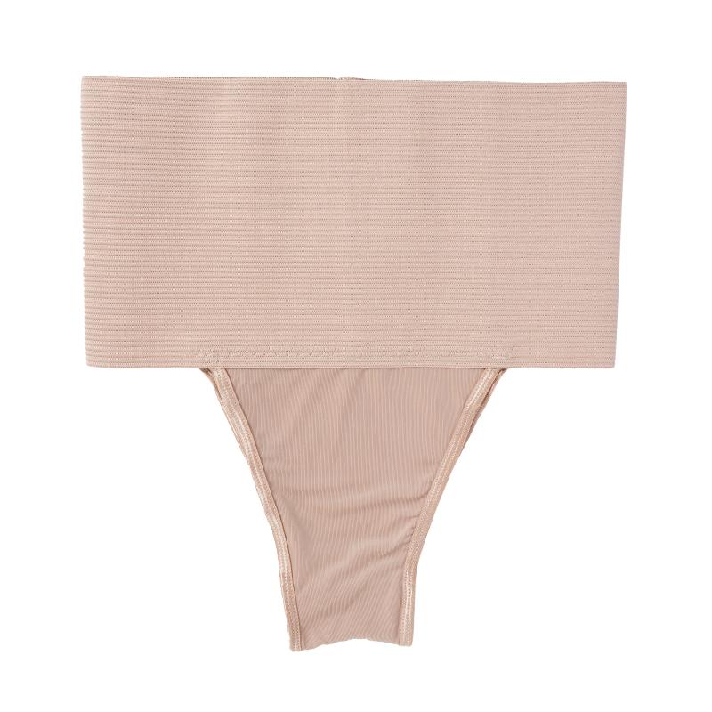 Taillenmieder, Hüftgürtel, Shaper, Tanga für Frauen, Bauchkontrolle, Panty, Schlankerer Body Shaper XL beige von Joom DACH