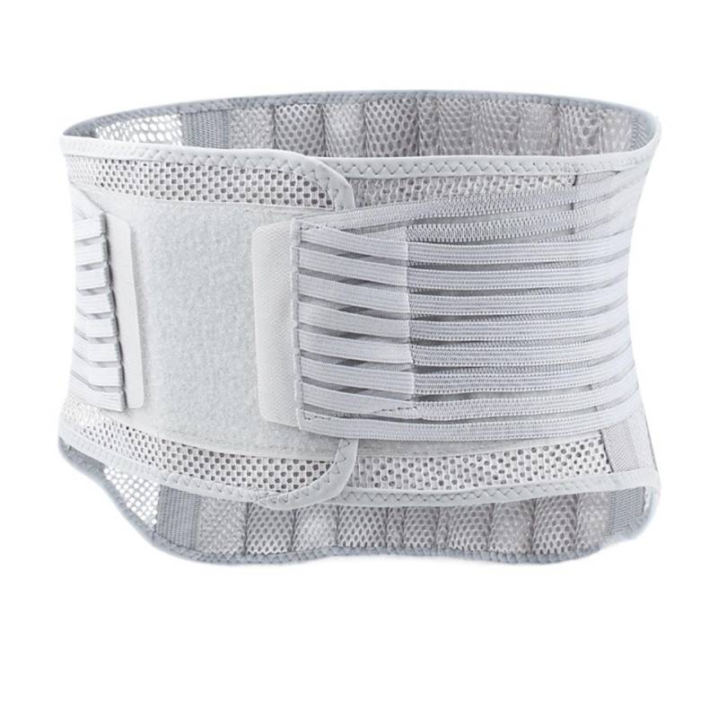 Taillenstützgürtel, atmungsaktives Korsett zur Unterstützung der Rückenwirbelsäule für Männer und Frauen L grau von Joom DACH