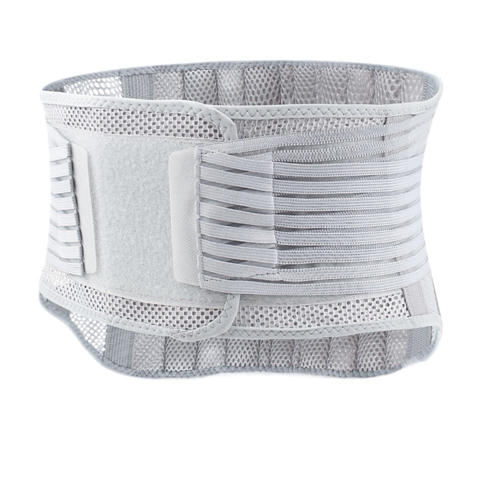 Taillenstützgürtel, atmungsaktives Korsett zur Unterstützung der Rückenwirbelsäule für Männer und Frauen S grau von Joom DACH