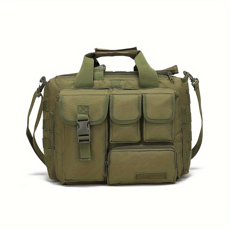 Taktische Aktentasche, 15 Zoll Herren Messenger Bag Militärische Aktentasche für Männer Militärische Laptoptasche Messenger Schultertasche armee grüne von Joom DACH