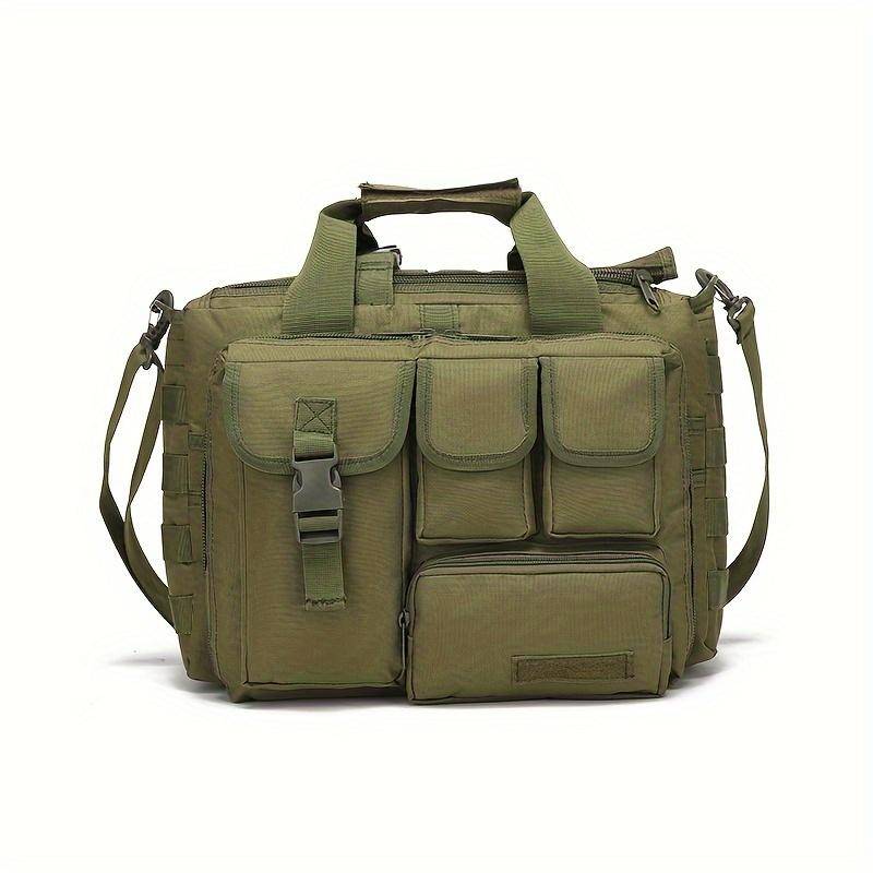 Taktische Aktentasche, 15 Zoll Herren Messenger Bag Militärische Aktentasche für Männer Militärische Laptoptasche Messenger Schultertasche armee grüne von Joom DACH