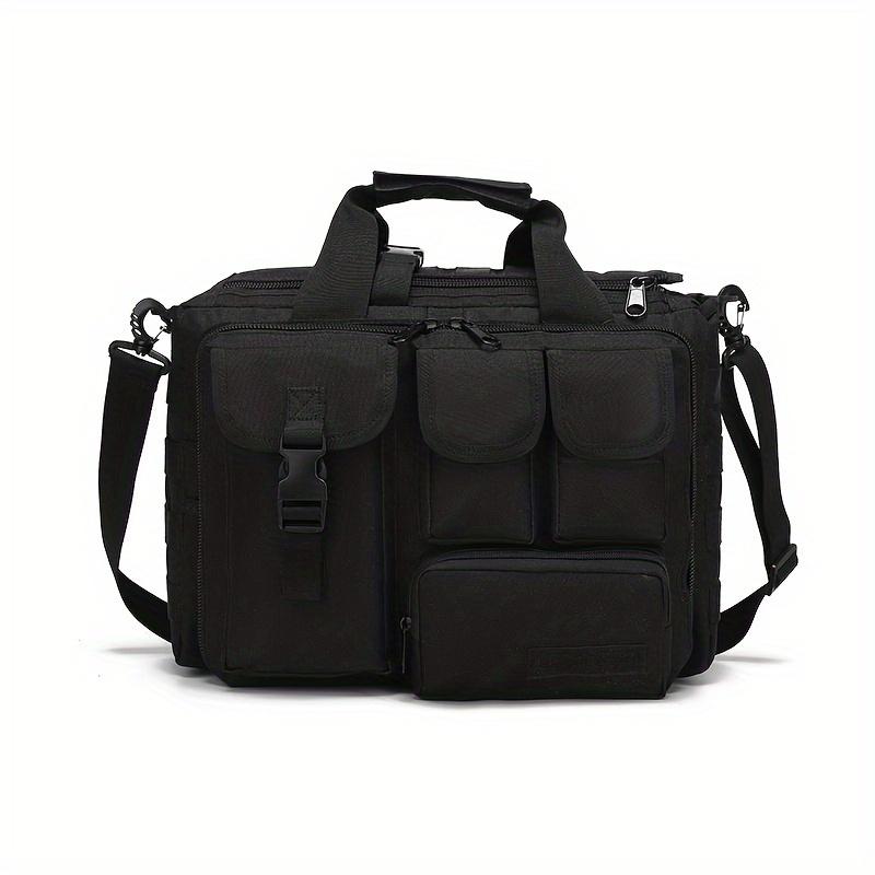 Taktische Aktentasche, 15 Zoll Herren Messenger Bag Militärische Aktentasche für Männer Militärische Laptoptasche Messenger Schultertasche schwarz von Joom DACH