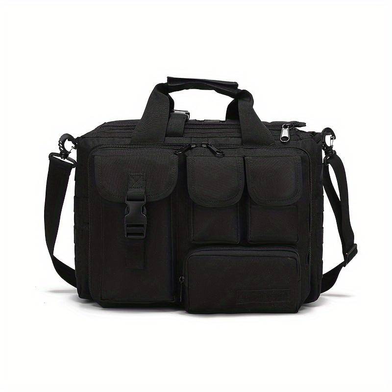 Taktische Aktentasche, 15 Zoll Herren Messenger Bag Militärische Aktentasche für Männer Militärische Laptoptasche Messenger Schultertasche schwarz von Joom DACH