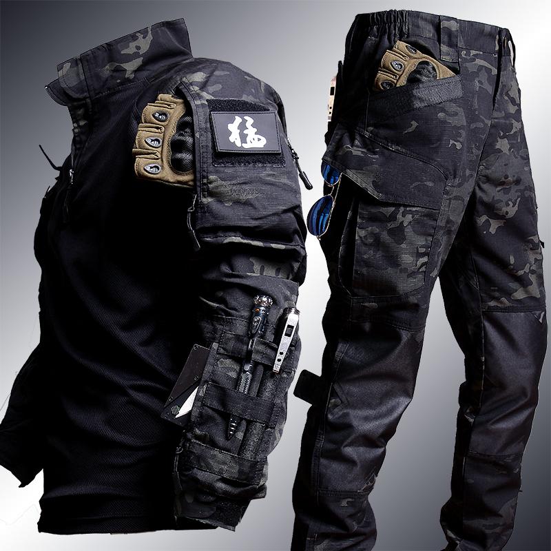 Taktische Frosch Anzug Männer Airsoft Kleidung Militär Paintball 2 Stück Sets SWAT Assault Shirts Special Forces Polizei Uniform Hosen XXL von Joom DACH