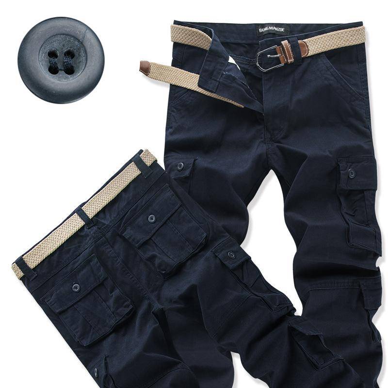 Taktische Hosen für Herren, lässige Cargohose, Outdoor-Sport, Arbeitshose, hochwertige Jogger, Wanderhose, koreanische Jogginghose 33 navy blau von Joom DACH