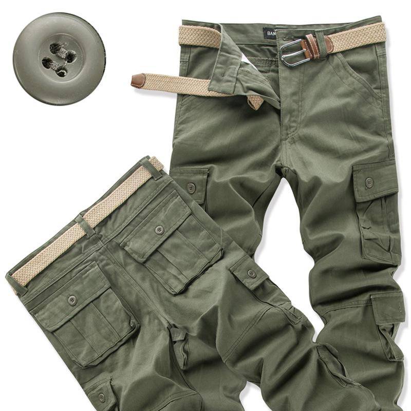 Taktische Hosen für Herren, lässige Cargohose, Outdoor-Sport, Arbeitshose, hochwertige Jogger, Wanderhose, koreanische Jogginghose 36 grün von Joom DACH
