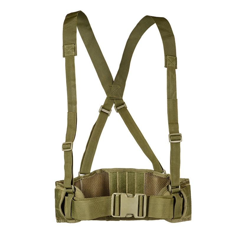 Taktischer Molle-Gürtel, Armee-Militär-Spezialgürtel aus 1000D-Nylon, praktischer Kampfgürtel für Herren, EAS, H-förmig, weich gepolstert, verstellbar, YSXX grün von Joom DACH
