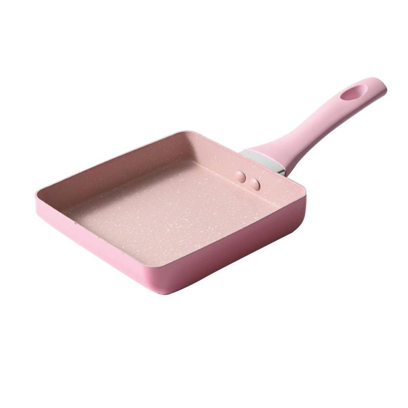 Tamagoyaki Pfanne Antihaft Mini Japanische Omelettpfanne Frühstück Flache Pfanne für Küchenzubehör 15x18cm / 5.9x7.1in rosa von Joom DACH