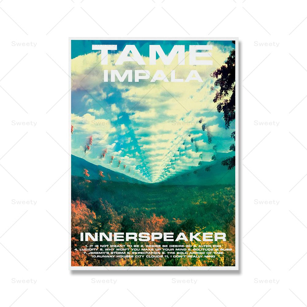 Tame Impala Psychedelic Poster Vintage Musik Album Cover Kunstdrucke Geschenk Moderne Heimdekoration Wandbilder für Wohnzimmer Club 21x30cm No Frame von Joom DACH