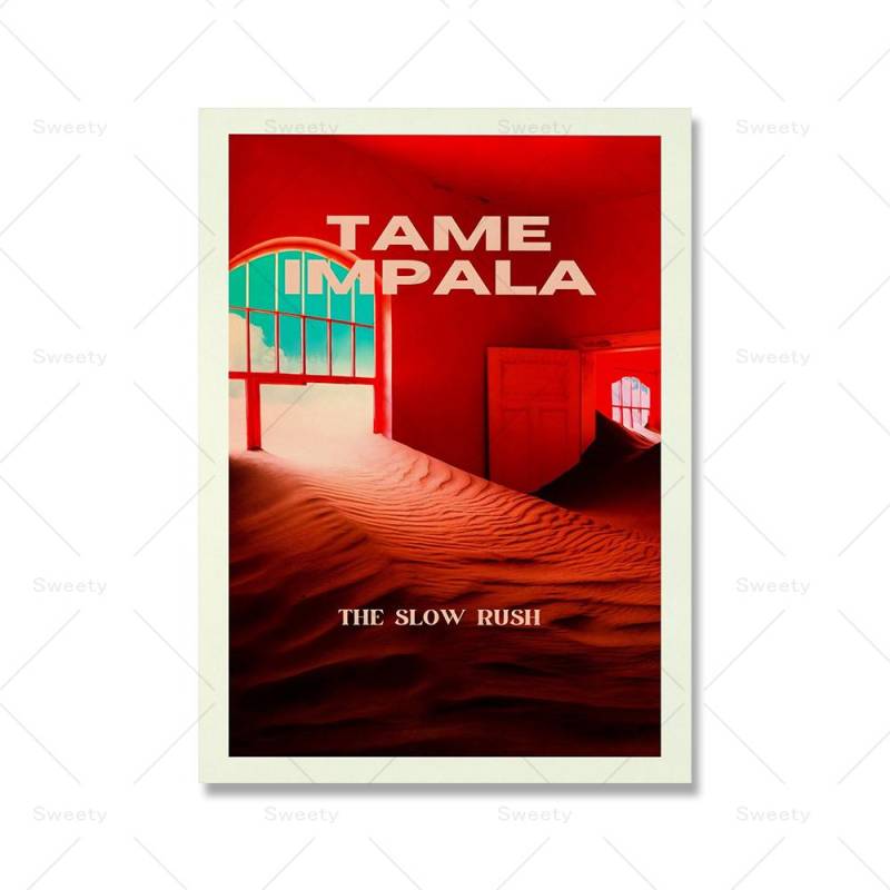 Tame Impala Psychedelic Poster Vintage Musik Album Cover Kunstdrucke Geschenk Moderne Heimdekoration Wandbilder für Wohnzimmer Club 60x80cm No Frame von Joom DACH
