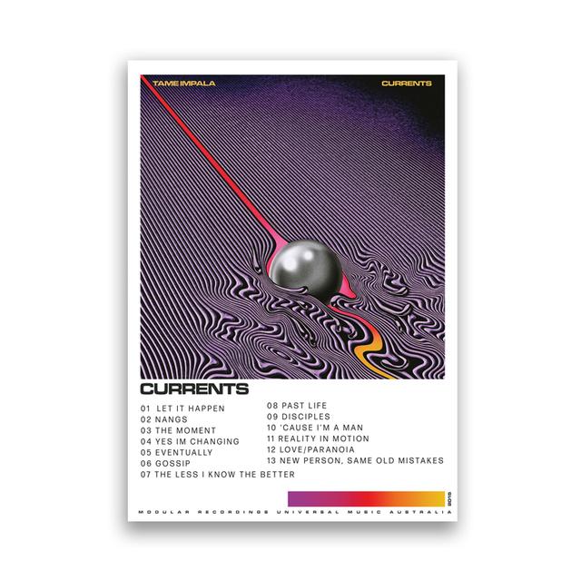 Tame Impala Psychedelic Rockmusik Band Tour Poster und Drucke Vintage Wandkunst Leinwand Gemälde Bilder für Wohnzimmer Dekor 21cm×30cm NoFrame von Joom DACH