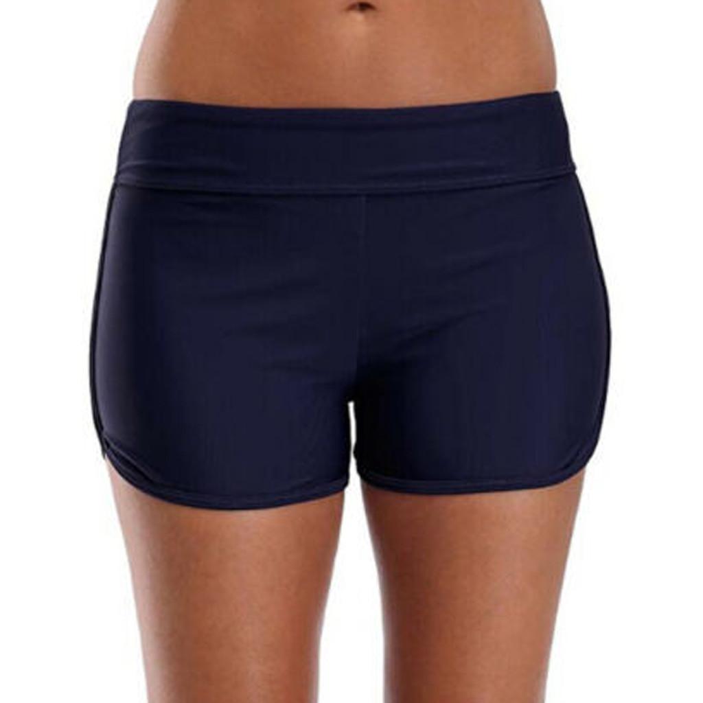 Tankini-Shorts für Damen, schwarz, blauer Boden, Bademode, Strand-Schwimmen-Bikini XXXL blau von Joom DACH