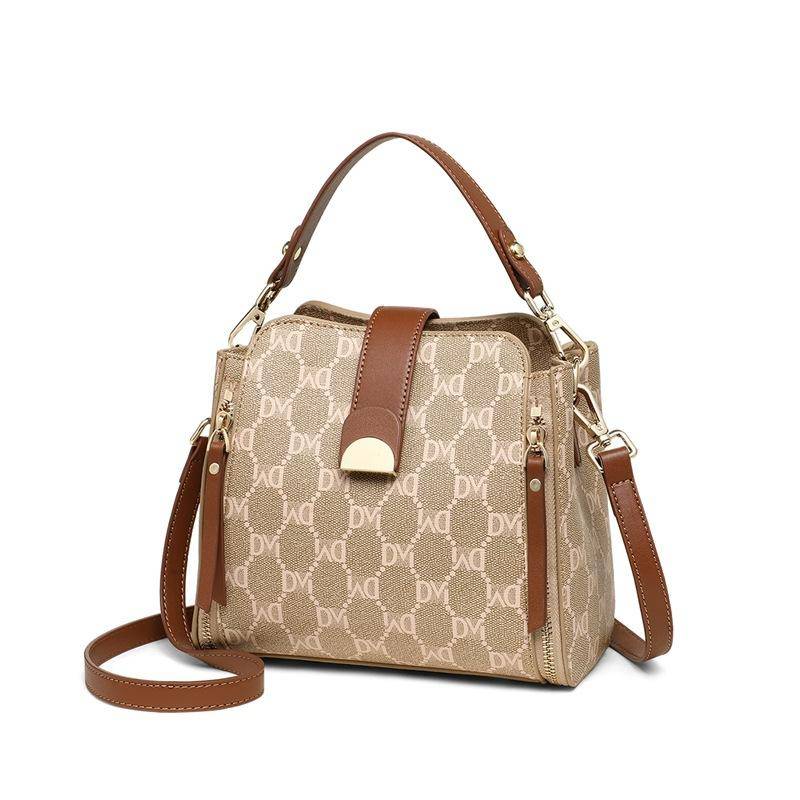 Tasche Damen Bucket Bag Damen Crossbody Bag Mutter Alles Mit Leichter Luxus Hand Bill Schultertasche braun von Joom DACH