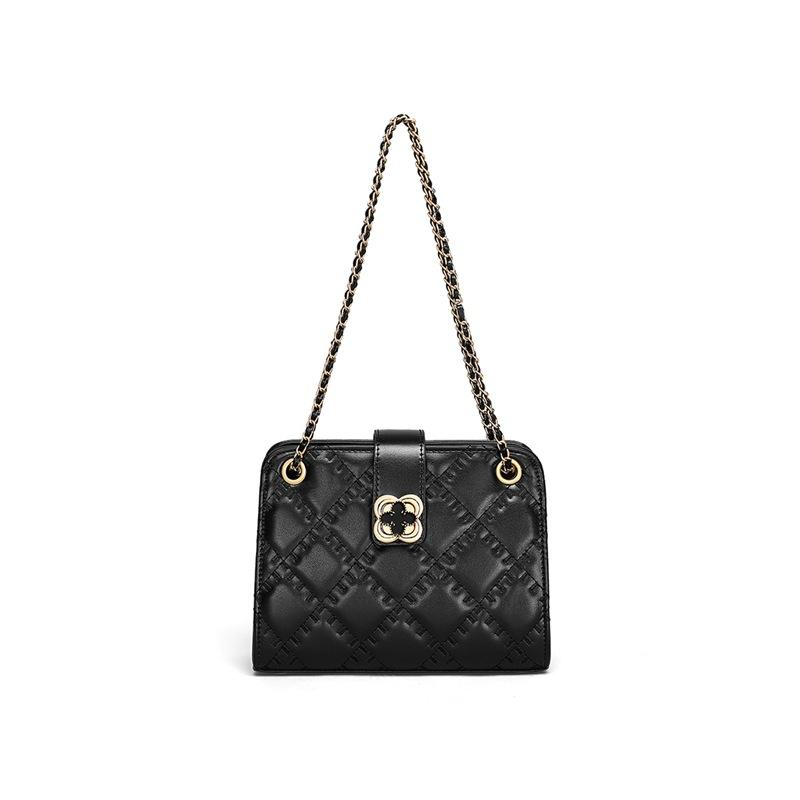 Tasche Damen Leder Umhängetasche Damen Premium-Sinn Kleine Duft Diamant Karo Kette Schulter Unterarmtasche von Joom DACH