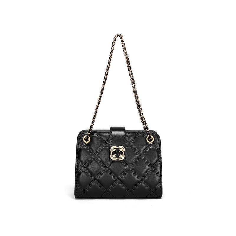 Tasche Damen Leder Umhängetasche Damen Premium-Sinn Kleine Duft Diamant Karo Kette Schulter Unterarmtasche von Joom DACH