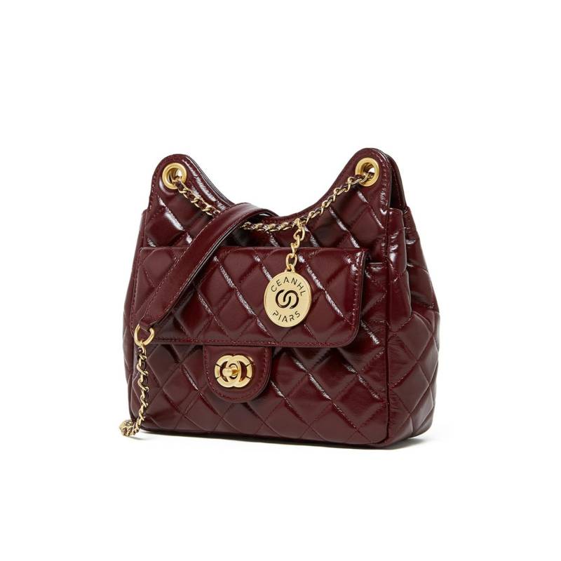 Tasche Damen Neu Weiches Leder Rhombus Kette Achseltasche High-End Stray Bag Schulter Umhängetasche von Joom DACH