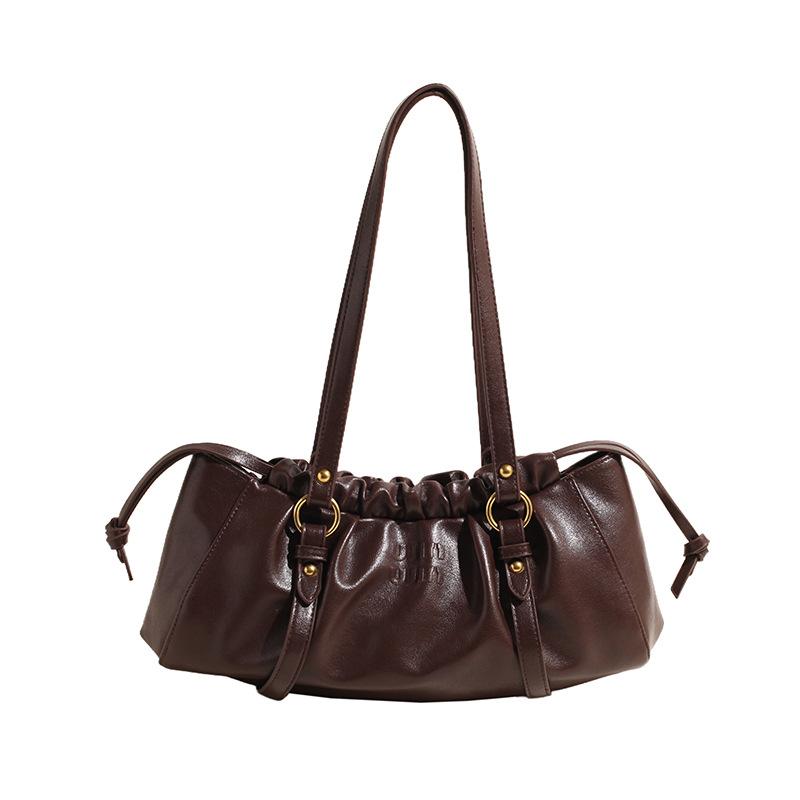 Tasche Damen Neue Lässige Vielseitige Schultertasche Pendler Handheld Unterarmtasche schokoladenbraun von Joom DACH