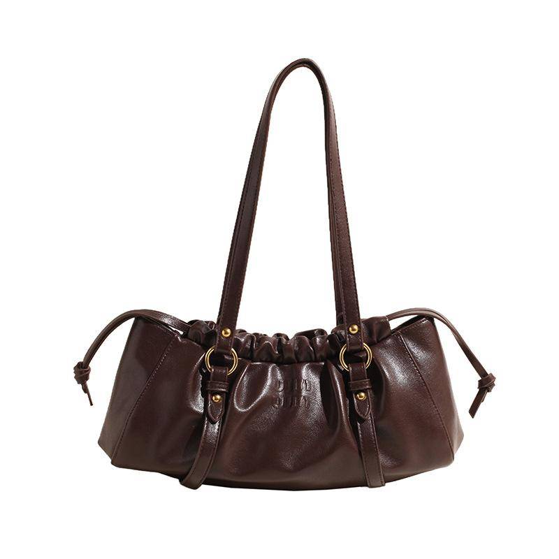 Tasche Damen Neue Lässige Vielseitige Schultertasche Pendler Handheld Unterarmtasche schokoladenbraun von Joom DACH