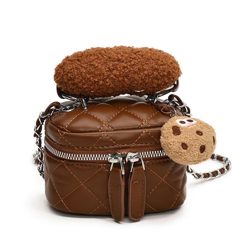 Tasche Damen Neue Mode Diamantkette Umhängetasche Handtasche braun von Joom DACH