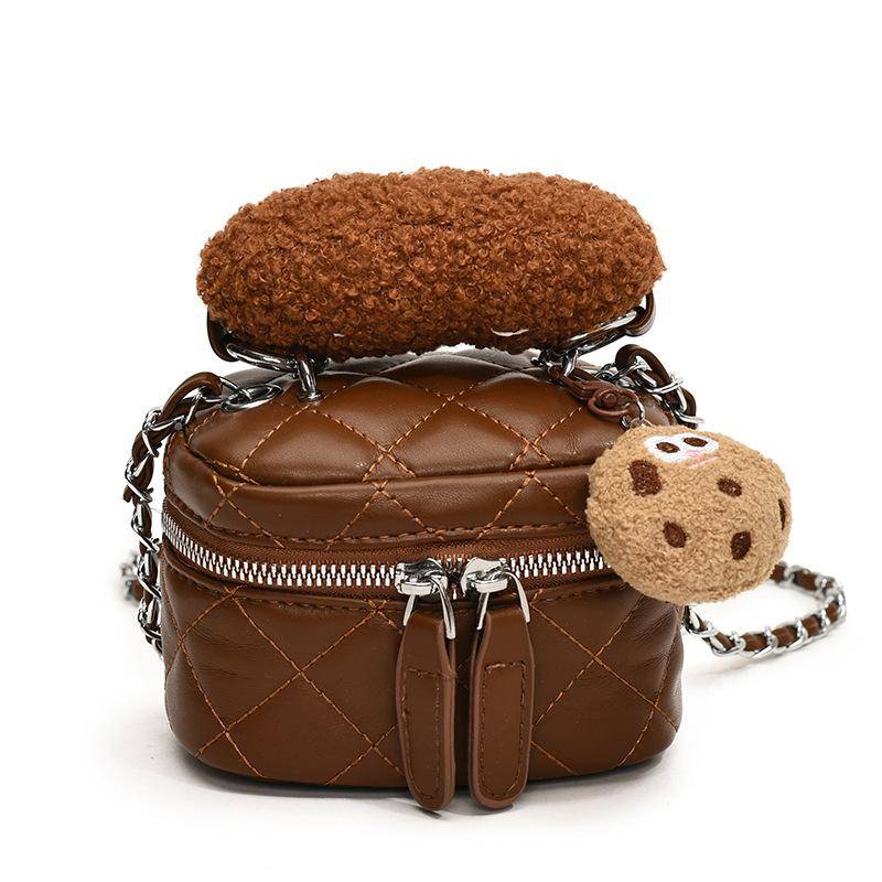 Tasche Damen Neue Mode Diamantkette Umhängetasche Handtasche braun von Joom DACH