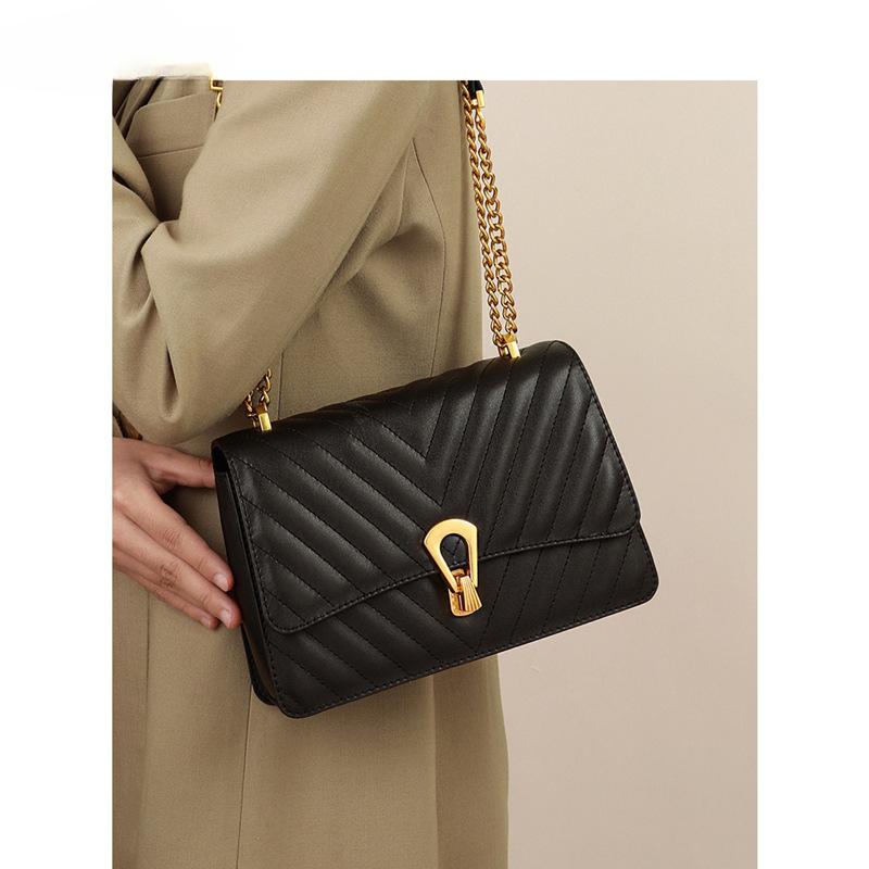 Tasche Damen Umhängetasche Damen Achseltasche Frühling Sommer Premium Leder Schultertasche Kettentasche von Joom DACH