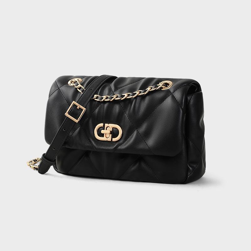 Tasche Damen Umhängetasche Frühling und Sommer Leder Damenhandtasche Rautenmuster Kleine quadratische Tasche Kettentasche von Joom DACH