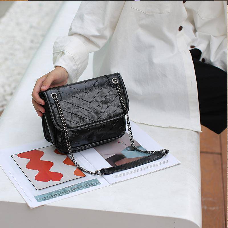 Tasche Damen Weiß Kleine Quadratische Tasche Neue Schulter Umhängetasche schwarz von Joom DACH