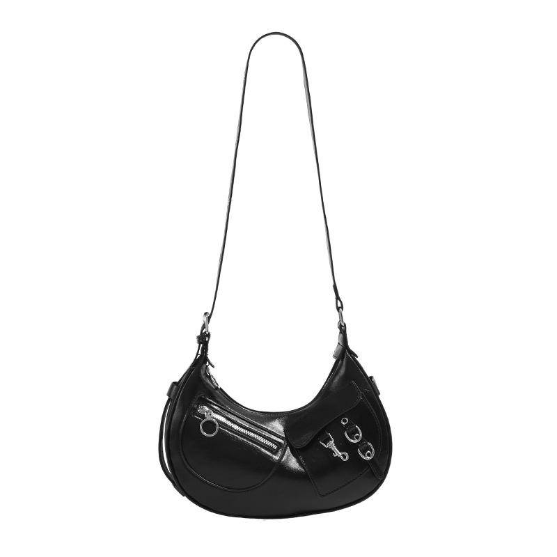 Tasche Mode Retro Achseltasche für Damen Süß und Cool Hot Girl Motorradtasche Vielseitige Ein-Schulter Crossbody-Tasche von Joom DACH