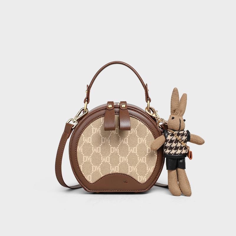 Tasche Mode Umhängetasche Damen Kleine Tasche Senior Textur Alles-in-einem Schultertasche Damen Kleine Runde Tasche von Joom DACH