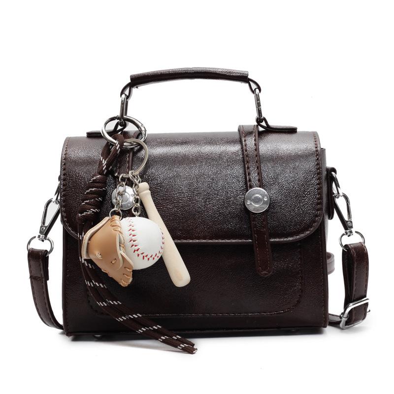 Tasche Mode Vielseitige Umhängetasche Kleine Tasche Damen Neue Pendler Schultertasche no pendant dunkelbraune von Joom DACH