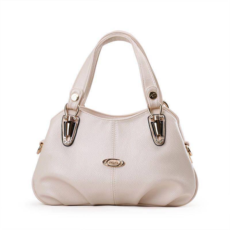 Tasche Weibliche 2023 Handtasche Frauen Mittleren Alters Mutter Tasche Weiche Leder Einzelnen Schulter Umhängetasche one size weiß von Joom DACH