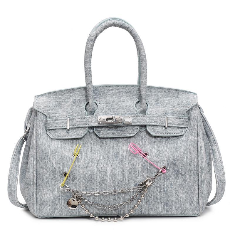 Tasche mit großem Fassungsvermögen Damen Neue Mode Vielseitige Umhängetasche Handtasche large graue von Joom DACH