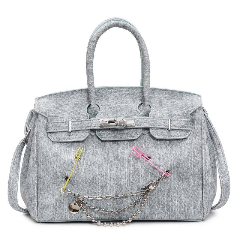 Tasche mit großem Fassungsvermögen Damen Neue Mode Vielseitige Umhängetasche Handtasche large graue von Joom DACH