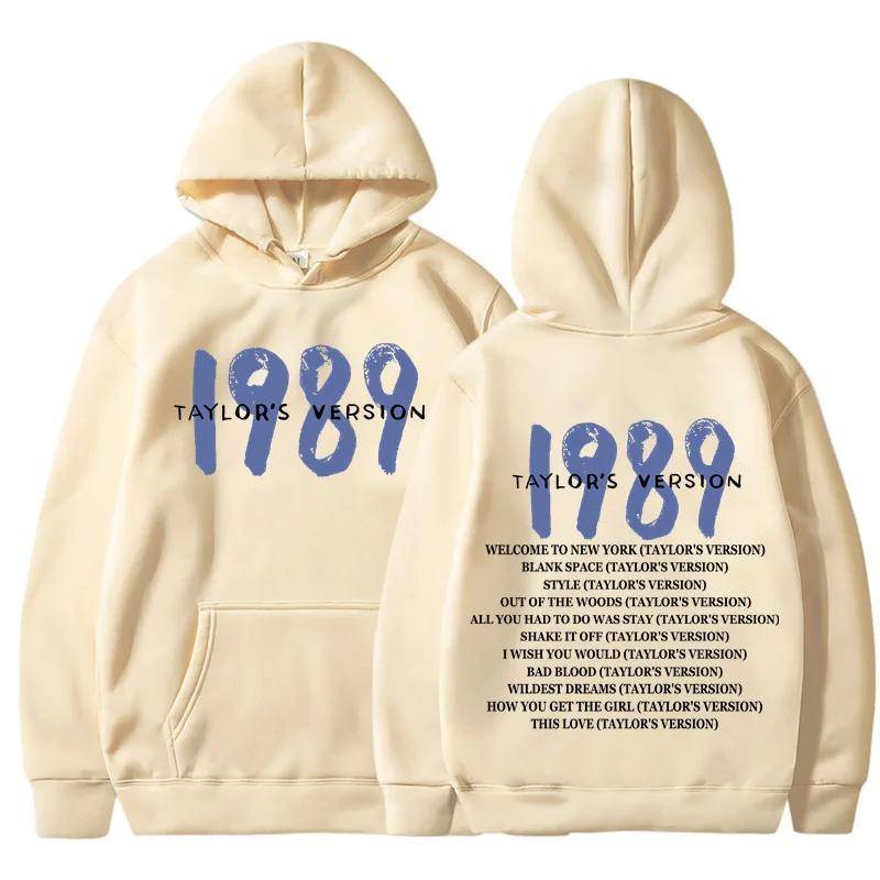 Taylor Crewc Swift 1989 Fleece-Kapuzenpullover für Herren und Damen, bedruckt, modisch, luxuriös, lässig, für Straßensport M von Joom DACH