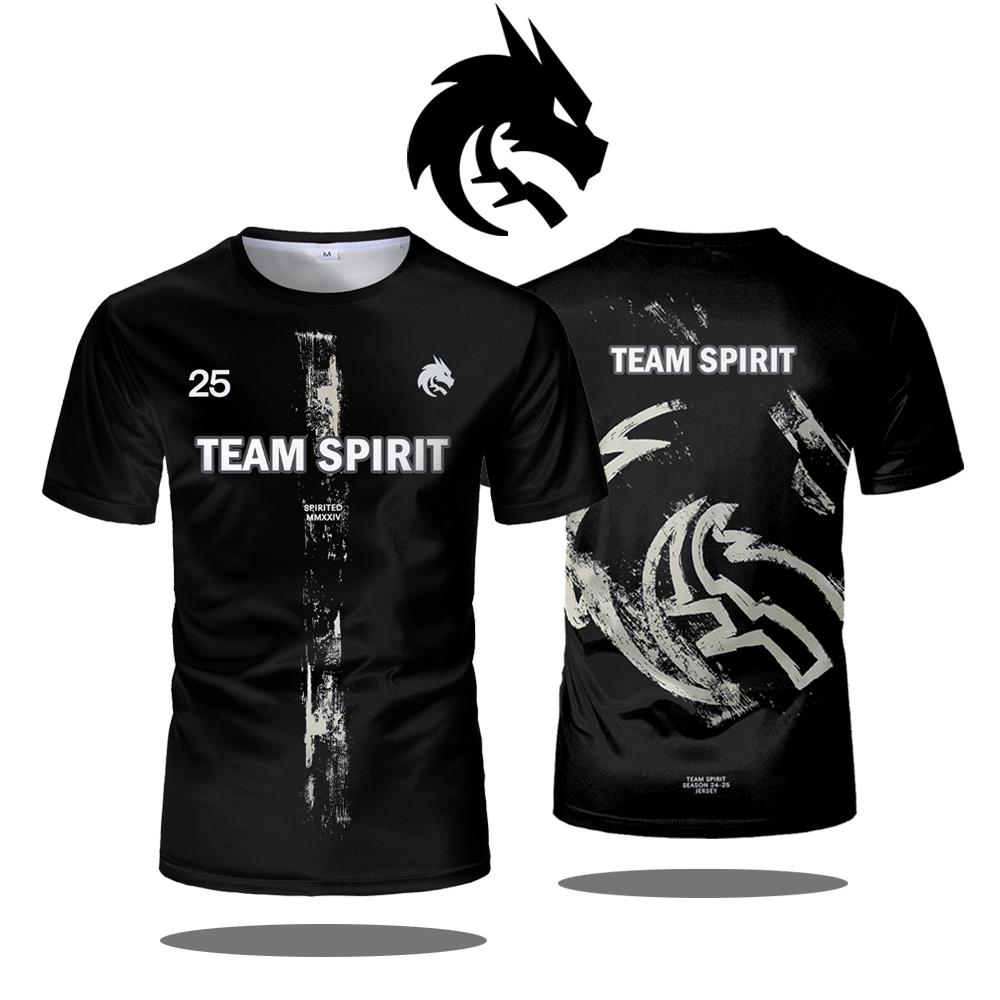 Team Spirit 2025 Neue Trikots CS2 Esports Uniformen Donk T-Shirts CSGO Spieltrainingskleidung Sportoberteile für Herren und Damen S von Joom DACH