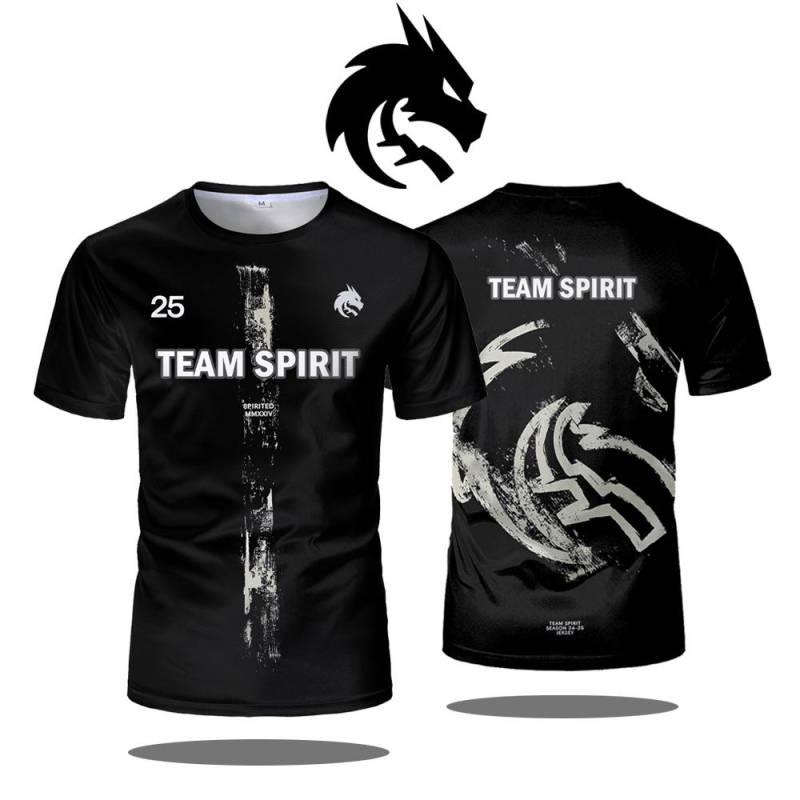 Team Spirit 2025 Neue Trikots CS2 Esports Uniformen Donk T-Shirts CSGO Spieltrainingskleidung Sportoberteile für Herren und Damen S von Joom DACH