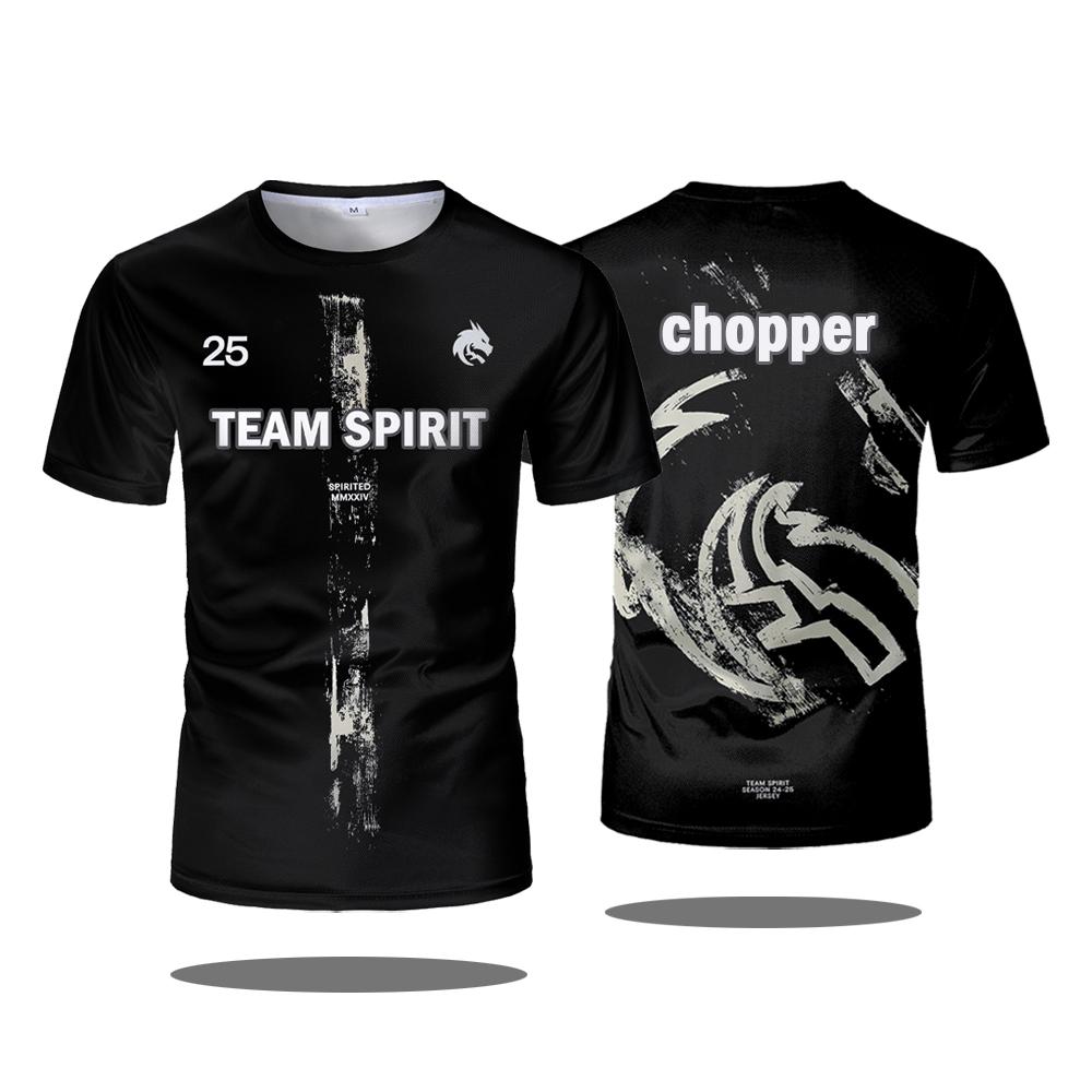 Team Spirit 2025 Neue Trikots CS2 Esports Uniformen Donk T-Shirts CSGO Spieltrainingskleidung Sportoberteile für Herren und Damen XL von Joom DACH