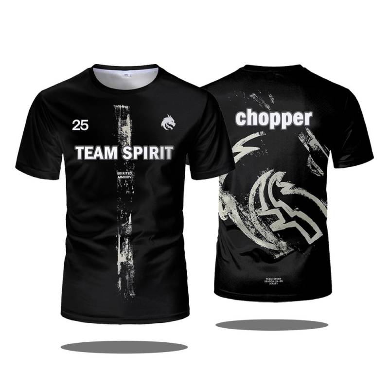 Team Spirit 2025 Neue Trikots CS2 Esports Uniformen Donk T-Shirts CSGO Spieltrainingskleidung Sportoberteile für Herren und Damen XL von Joom DACH