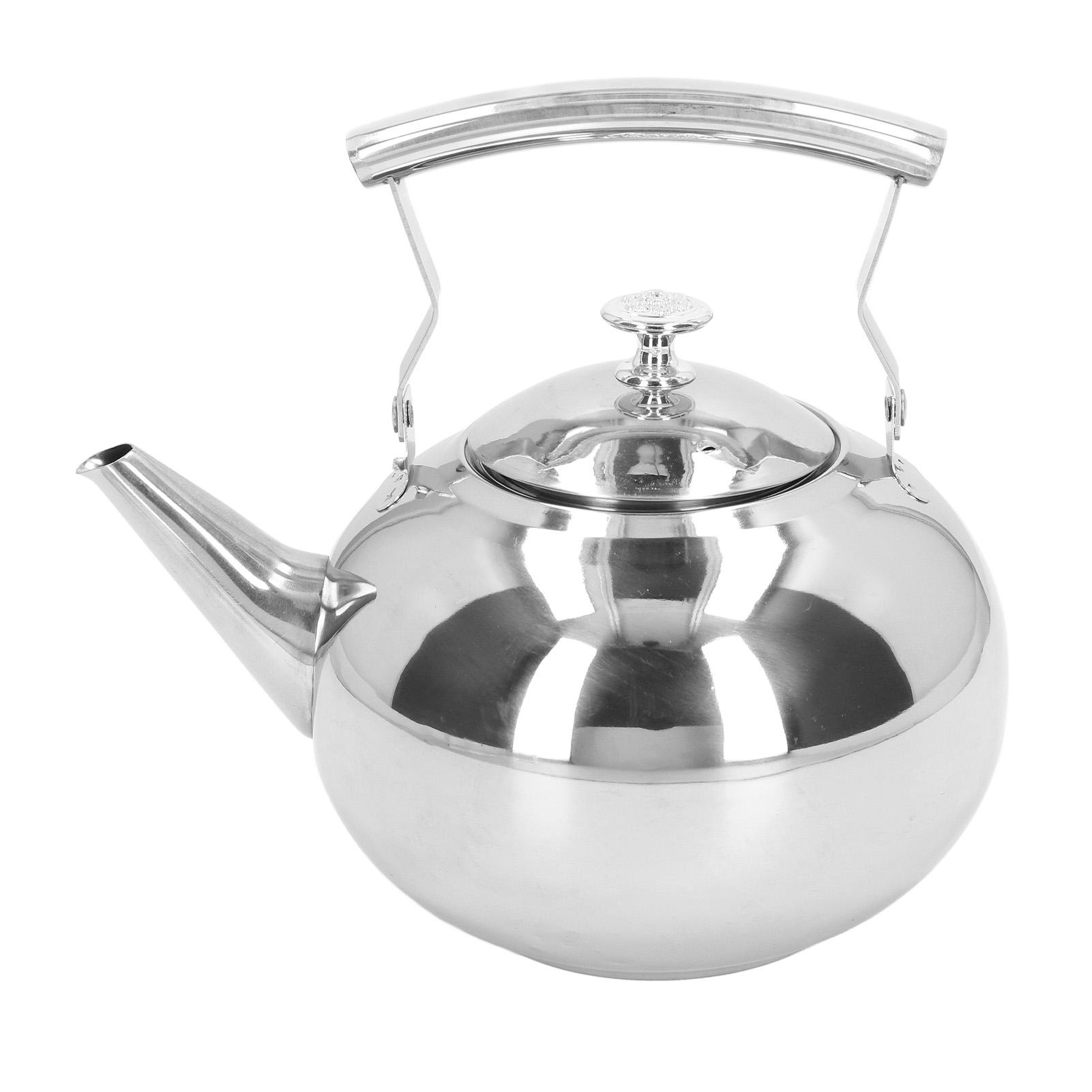 Teekanne aus Edelstahl, Teekessel mit herausnehmbarem Filter, hohe Temperaturbeständigkeit, Kaffeekanne von Joom DACH
