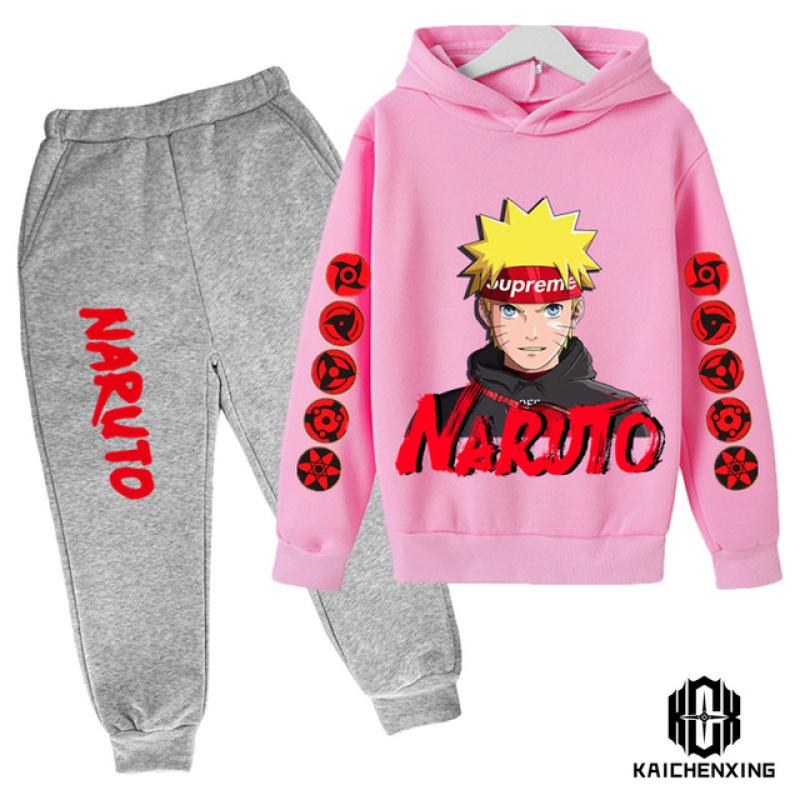 Teen Kinder Kleidung Baby Jungen Kostüm Japan Anime Naruto Trainingsanzug Tops Hosen 2PCS Kinder Junge Winter Baumwolle Druck Outfits set 100 von Joom DACH