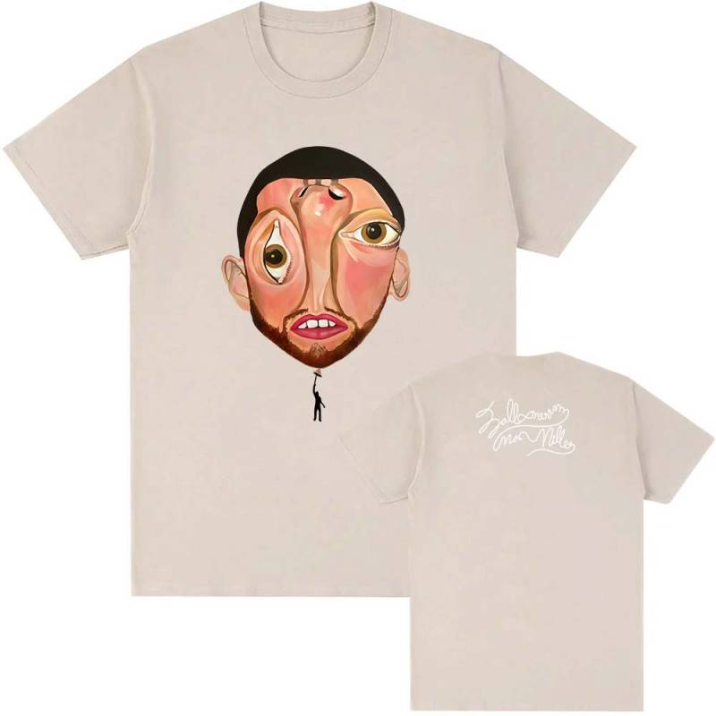 Tees Männer Frauen Kleidung Macc Miller Balloonerism Album 2025 T-Shirt Kurzarm Rundhals T-Shirt Camisas Unisex Streetwear L von Joom DACH