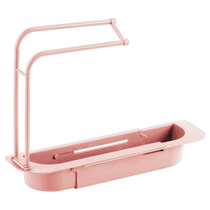 Teleskop Waschbecken Regal Küche Waschbecken Organizer Seife Schwamm Halter Waschbecken Abfluss Rack Lagerung Korb Küche Gadgets Zubehör rosa von Joom DACH