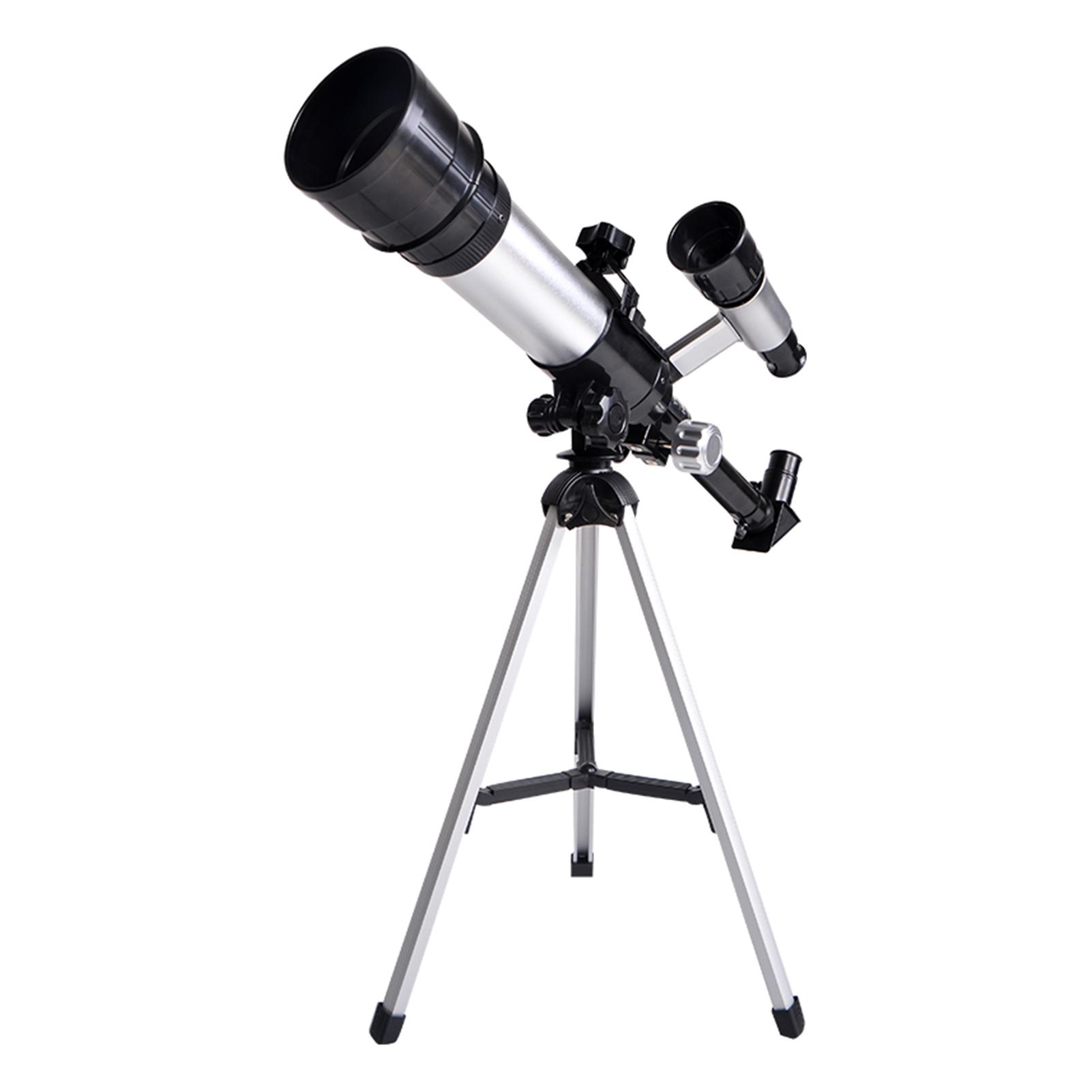 Teleskope für Kinder Erwachsene Anfänger 50 mm Legierung Apertur Astronomisches Refraktor-Teleskop 100 mm silber von Joom DACH
