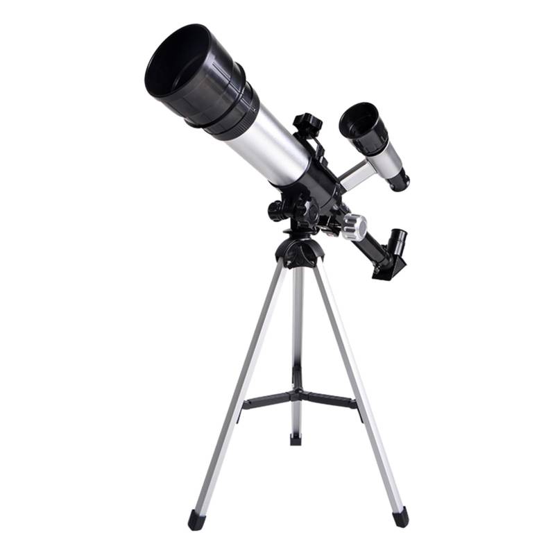 Teleskope für Kinder Erwachsene Anfänger 50 mm Legierung Apertur Astronomisches Refraktor-Teleskop 100 mm silber von Joom DACH